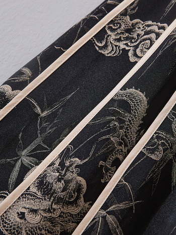 Hanfu inspirirana suknja s visokim strukom i elastičnim pojasom, otisak vintage tea dress suknje