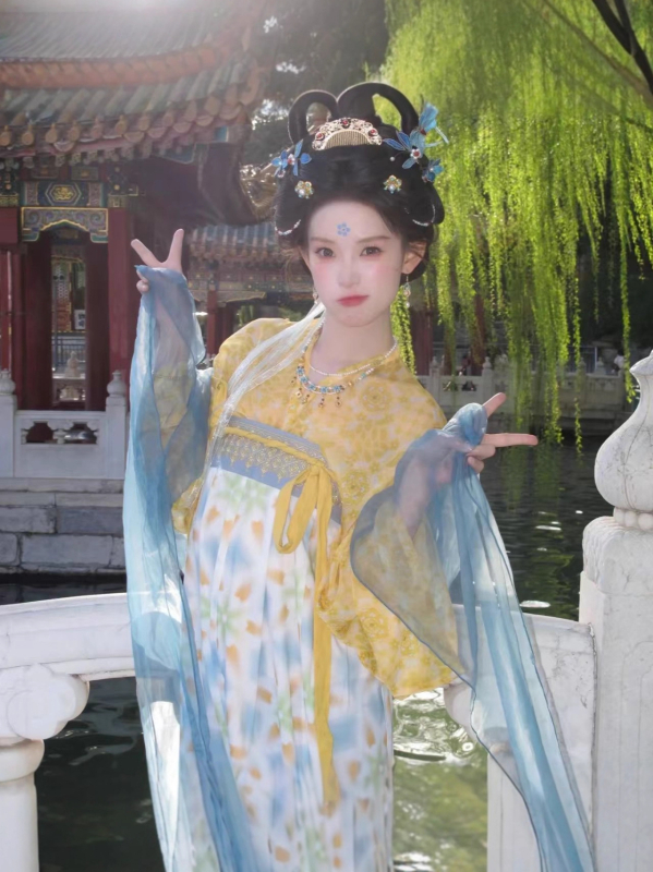 Nova Hanfu Laurel – restauracija dinastije Tang, suknja do prsa, ženski ljetni komplet, svakodnevni vilinski stil, influencer izgled