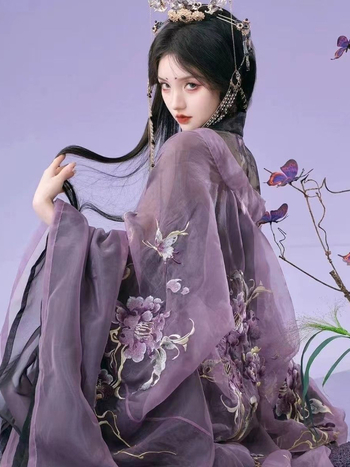 Odrasla žena Hanfu s teškom šivanjem i motivom kamelije, crna planinska boja, duljina do prsa, starinski kostim suknja, stanjivanje figure, novi kineski stil