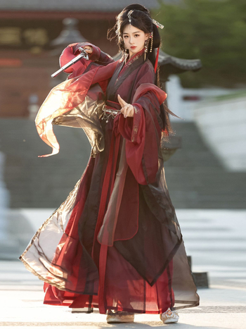 Ženski hanfu u stilu Wei i Jin, nadahnut Mulan, haljina s preklopljenim ovratnikom iz doba Vojnih Država, proljeće i ljeto
