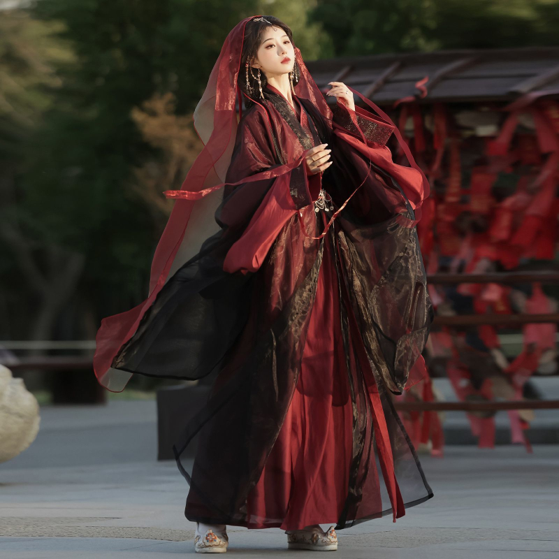 Ženski hanfu u stilu Wei i Jin, nadahnut Mulan, haljina s preklopljenim ovratnikom iz doba Vojnih Država, proljeće i ljeto