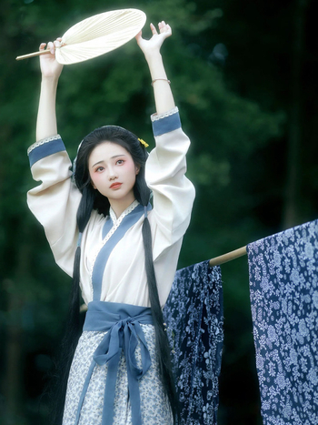 Hanfu u stilu dinastije Song za žene, svakodnevni drevni kostim, mala veličina, pastoralni cvjetni uzorak, djevojka koja bere čaj, model 2026