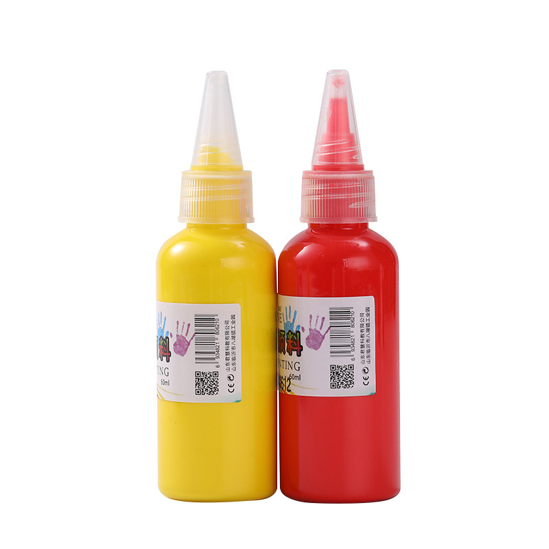 Dječji set gvaš boja za crtanje prstima, 60 ml, 12 boja, za djecu i nastavu