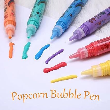 3D olovka za mjehuriće za djecu, popcorn olovka za crtanje, DIY efekt proširenja