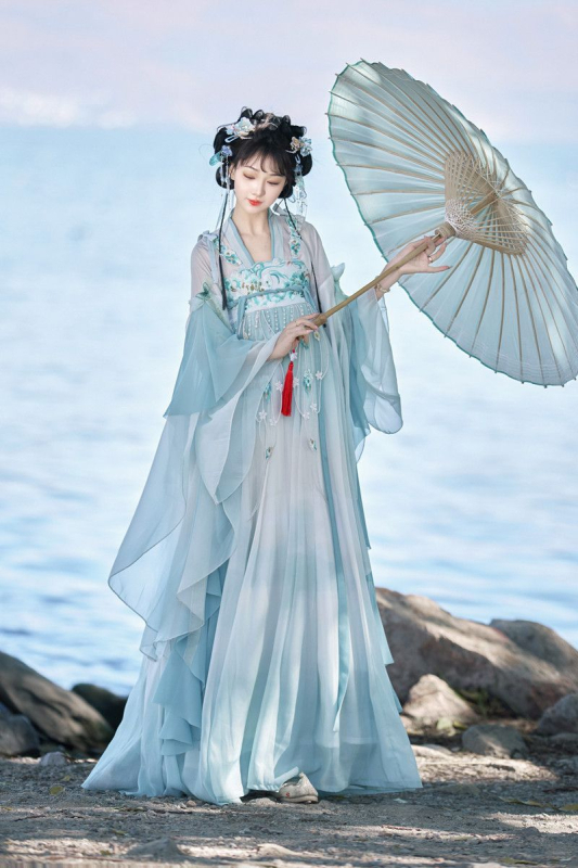 Vezani hanfu za proljeće i ljeto, Tang stil, tradicionalna kineska odjeća za odrasle