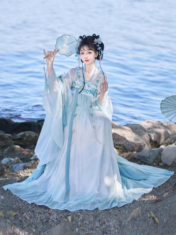 Vezani hanfu za proljeće i ljeto, Tang stil, tradicionalna kineska odjeća za odrasle
