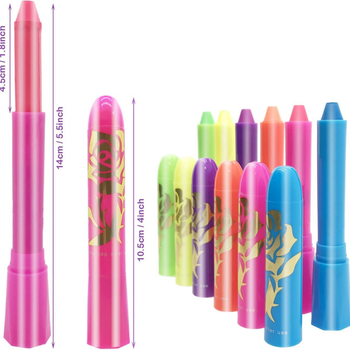 Set šminke za lice i tijelo s 6 boja, po dva komada za svaku boju, svjetleći vodeni makeup Halloween i zabave