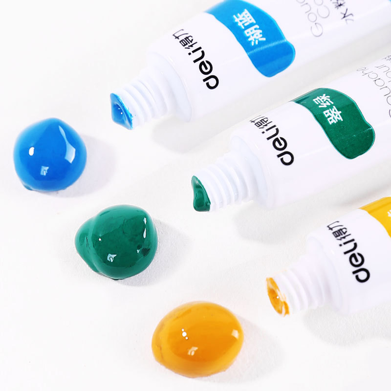 Deli gouache set boja, 12/18/24 boja, 5 ml po tubi, za učenike i djecu