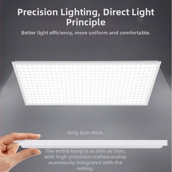 Vstavaná LED panelová lampa s kovovou sieťovinou, výbušne odolná, 30×30 cm a 60×60 cm