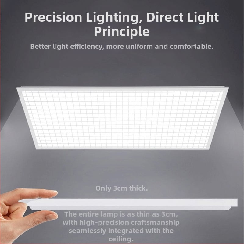 Vstavaná LED panelová lampa s kovovou sieťovinou, výbušne odolná, 30×30 cm a 60×60 cm