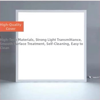Integrovaný stropný LED panel 600x600, neutrálne a teplé svetlo, tri farebné teploty, doska zo sádrokartónu a minerálnej vaty, hliníkový rám.