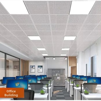 Integrovaný stropný LED panel 600x600, neutrálne a teplé svetlo, tri farebné teploty, doska zo sádrokartónu a minerálnej vaty, hliníkový rám.
