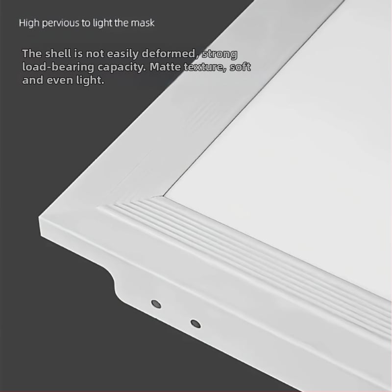 Integrovaný stropný LED panel 600x600, neutrálne a teplé svetlo, tri farebné teploty, doska zo sádrokartónu a minerálnej vaty, hliníkový rám.