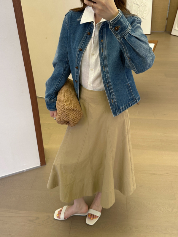 Onivintage Izuzetno Minimalistička Midi Suknja s Dojmom Starog Novca OA266D2145