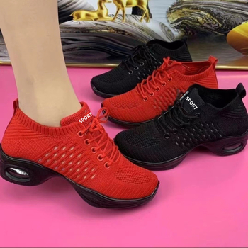 Női square dance cipő tavasz-őszi szezonra, légpárnás talppal, könnyű talp, középmagas sarok, minden szezonra