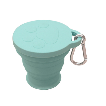 Ceașcă pliabilă din silicon, 180 ml, cu design de labă de pisică, călătorie portabilă, culoare unică