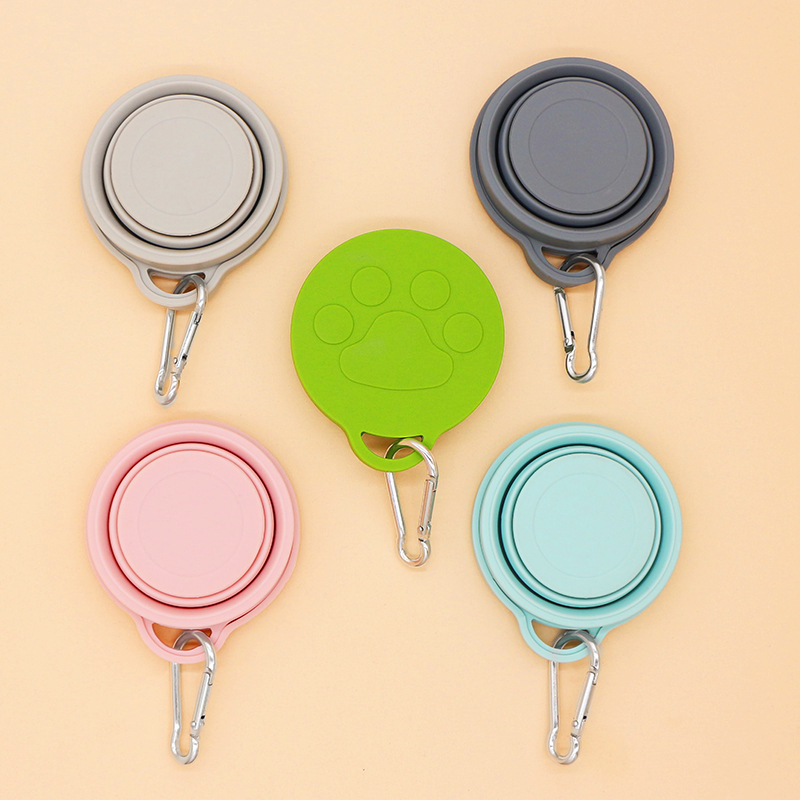 Ceașcă pliabilă din silicon, 180 ml, cu design de labă de pisică, călătorie portabilă, culoare unică