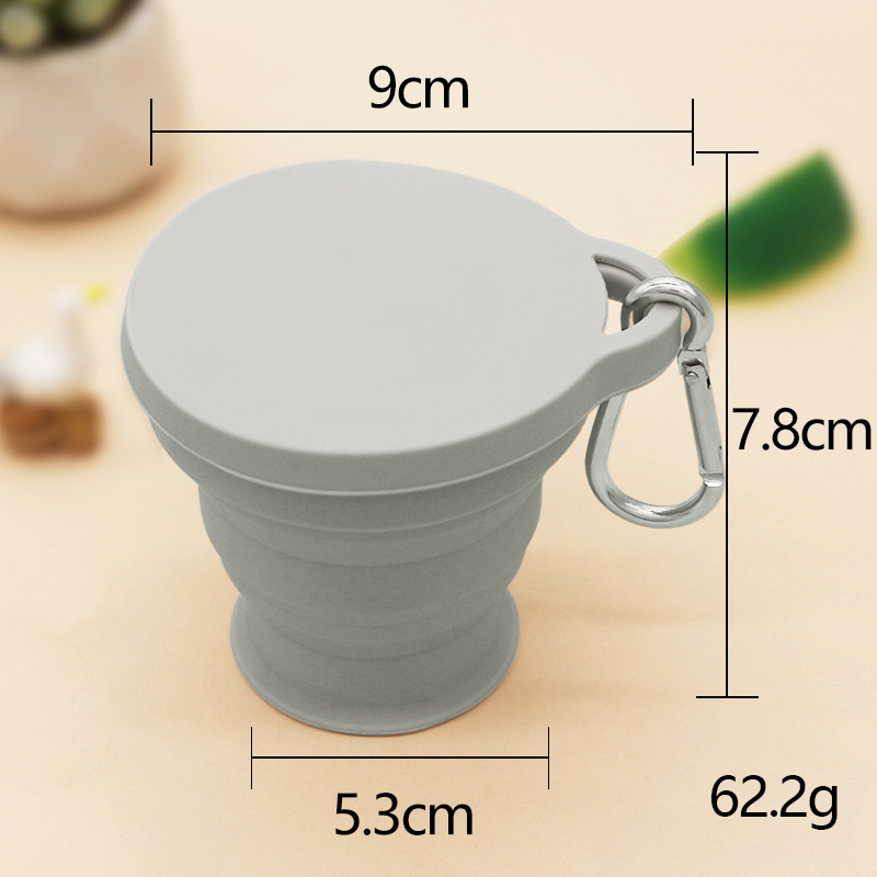 Ceașcă pliabilă din silicon, 180 ml, cu design de labă de pisică, călătorie portabilă, culoare unică