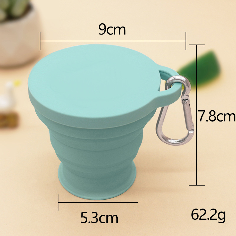 Ceașcă pliabilă din silicon, 180 ml, cu design de labă de pisică, călătorie portabilă, culoare unică