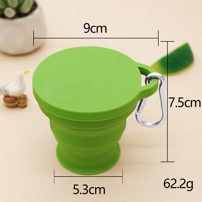 Ceașcă pliabilă din silicon, 180 ml, cu design de labă de pisică, călătorie portabilă, culoare unică