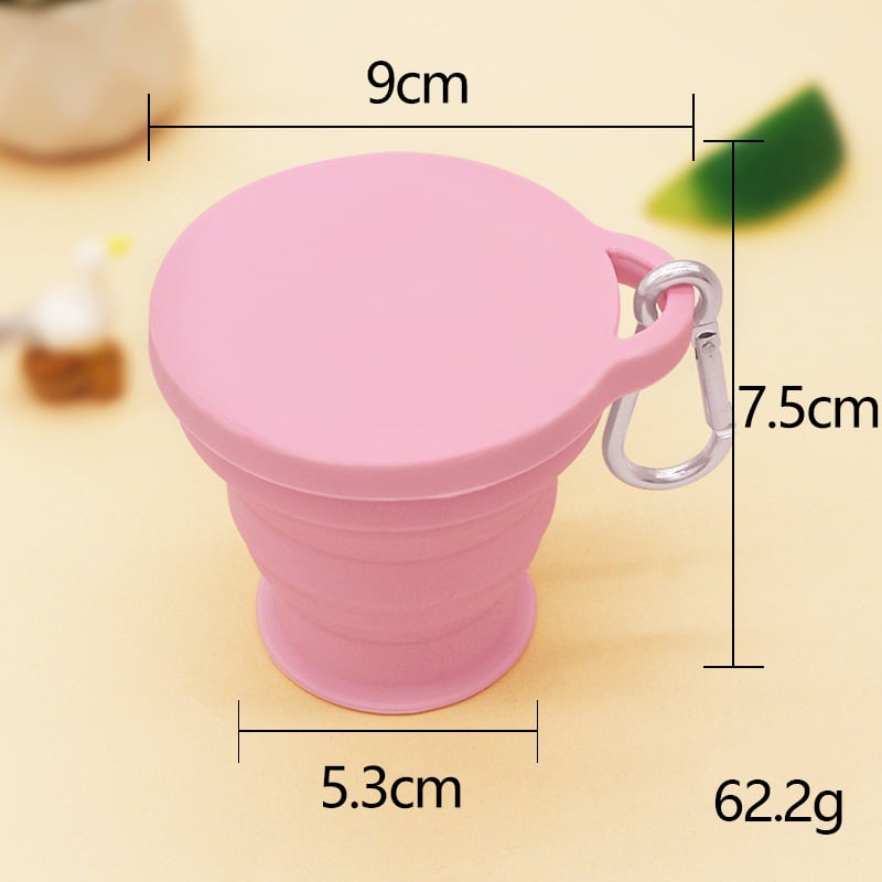 Ceașcă pliabilă din silicon, 180 ml, cu design de labă de pisică, călătorie portabilă, culoare unică