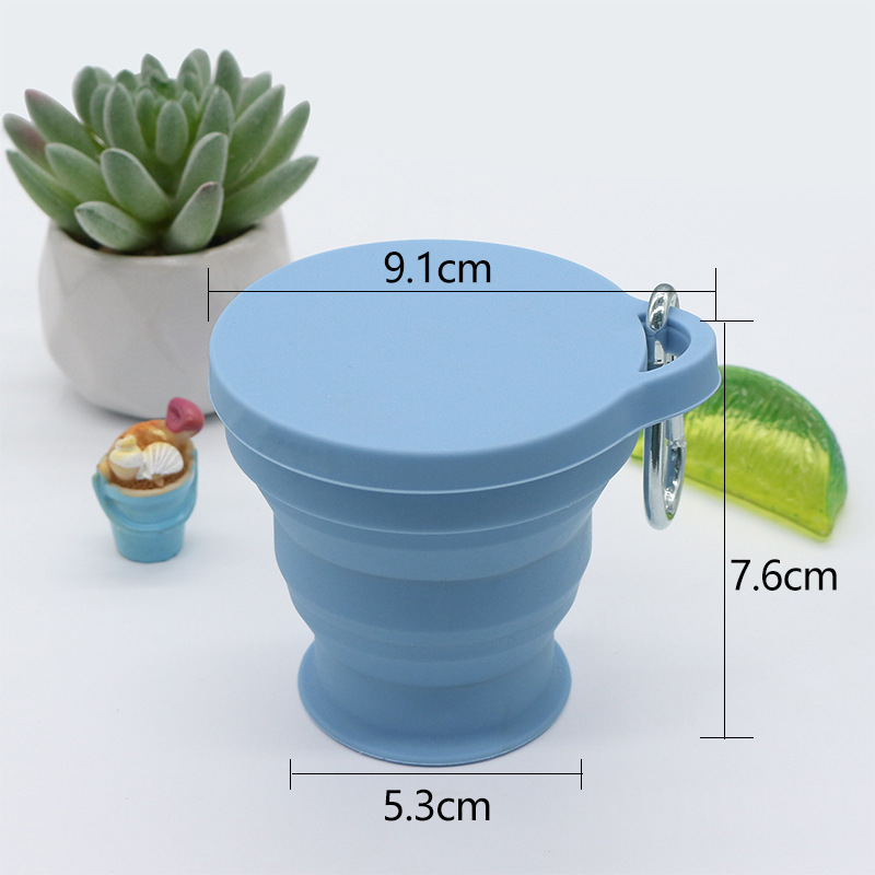 Ceașcă pliabilă din silicon, 180 ml, cu design de labă de pisică, călătorie portabilă, culoare unică