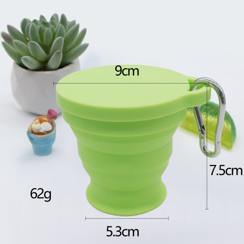 Ceașcă pliabilă din silicon, 180 ml, cu design de labă de pisică, călătorie portabilă, culoare unică