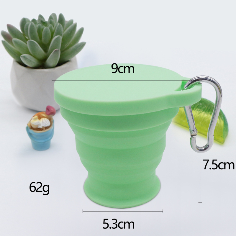 Ceașcă pliabilă din silicon, 180 ml, cu design de labă de pisică, călătorie portabilă, culoare unică