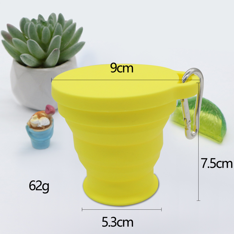 Ceașcă pliabilă din silicon, 180 ml, cu design de labă de pisică, călătorie portabilă, culoare unică