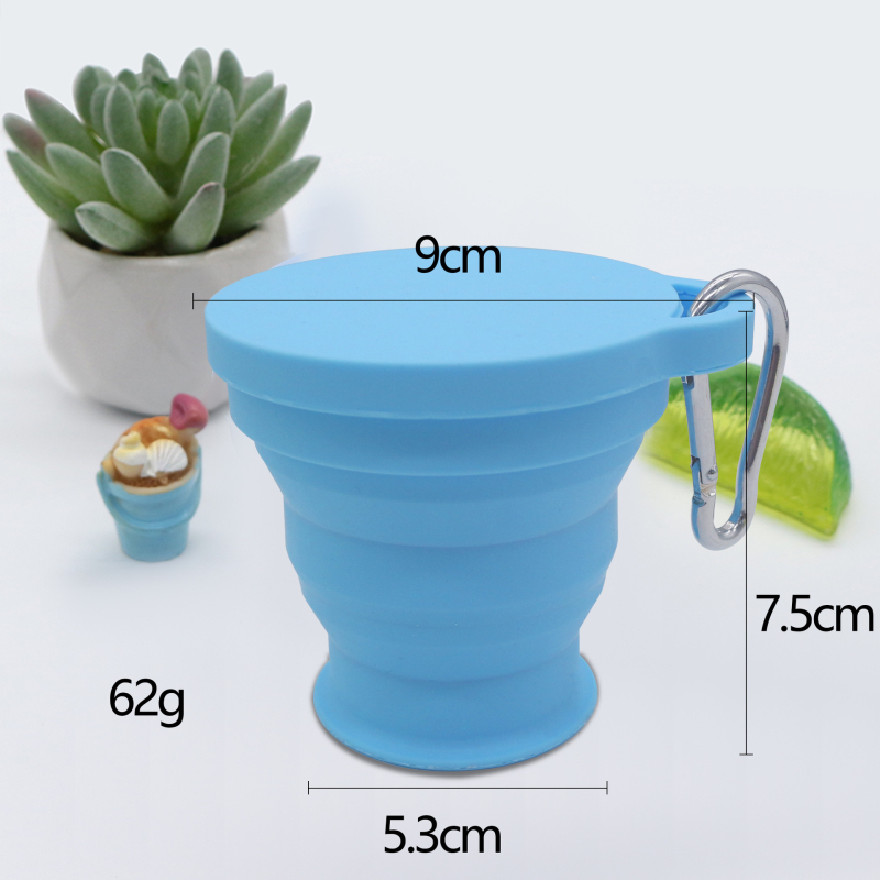 Ceașcă pliabilă din silicon, 180 ml, cu design de labă de pisică, călătorie portabilă, culoare unică