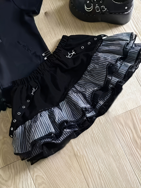 Ženski komad inspiriran japanskim stilom, slatka karirana suknja-pantalone, mladenačka i svestrana, elastičan visok pojas