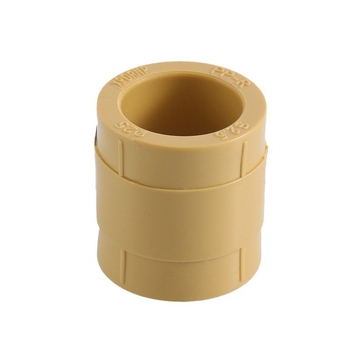 Жълти PPR фитинги за водопровод за тръби 1/2-inch и 3/4-inch, равномерен диаметър, прави връзки за дома