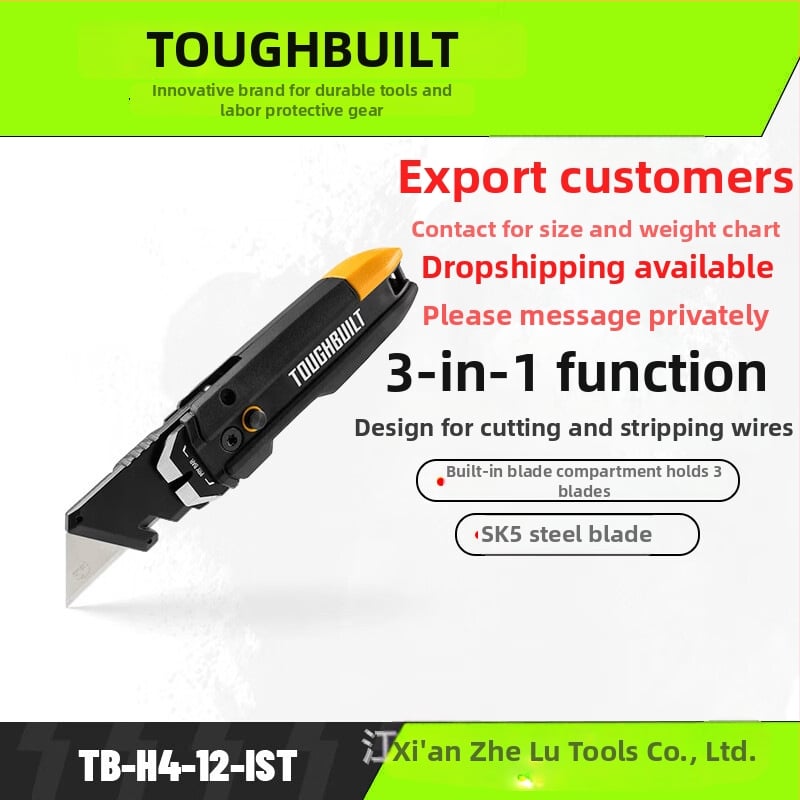TOUGHBUILT компактно сгъваемо мултифункционално ножче за електротехници TB-H4-12-C