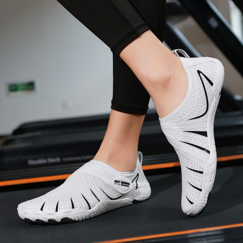 Unisex tenisice za unutarnji fitness, mrežasti gornji dio, Velcro zatvaranje, protuklizna potplat, lagane za trening, jogu