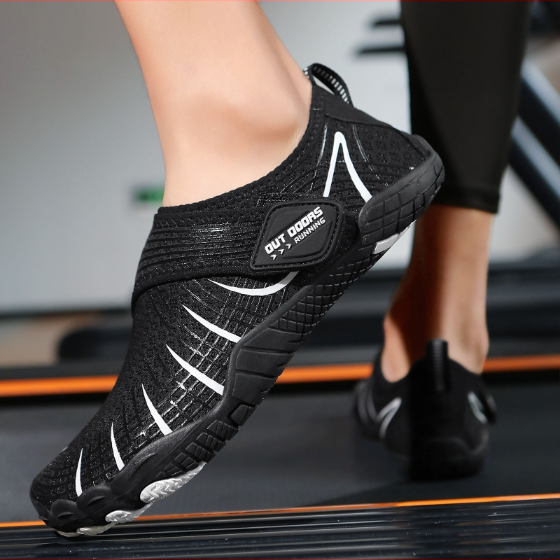 Unisex vnútorné tenisky na fitness, priedušný sieťovinový vršok, zapínanie na Velcro, protišmyková gumová podrážka, ľahké na tréning, beh a jogu