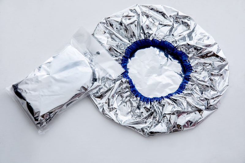 Jednokratna aluminijska folijska kapa za ljepotu i friziranje, vodootporna izolacijska kapa