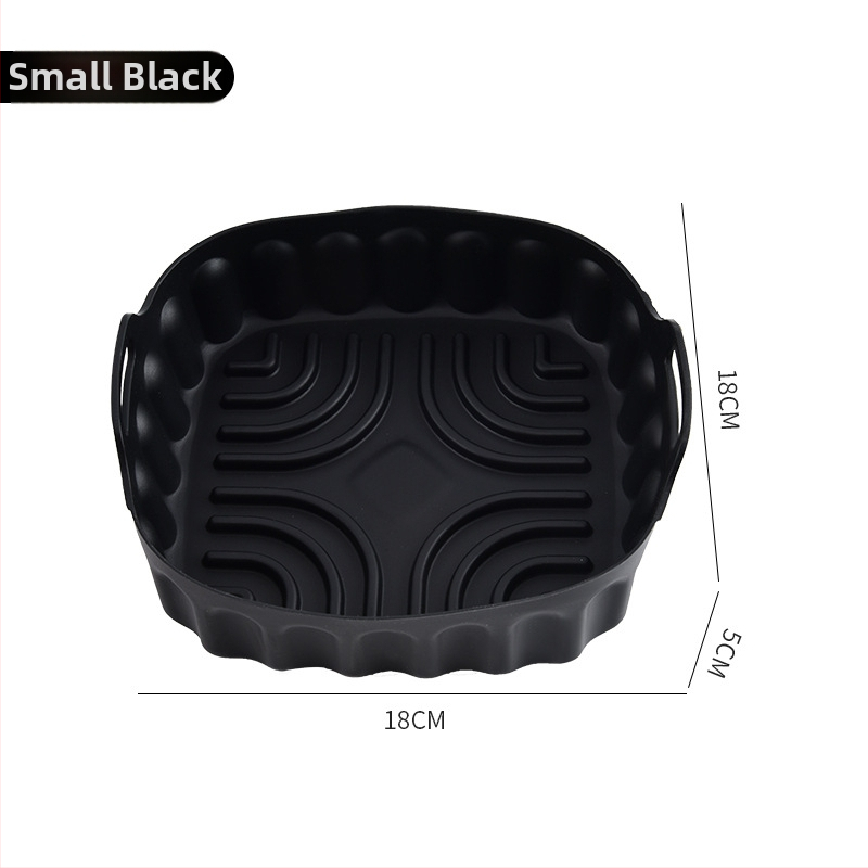 Silikónová panvica pre air fryer, plech do rúry a mikrovlnky — vysokoteplotne odolný, znovu použiteľný tvar na koláč