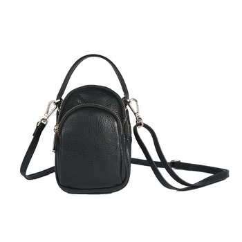 Ženska mini torbica od prave kože, crossbody, meka kravlja koža, više pretinaca, džep za telefon, vintage europski stil
