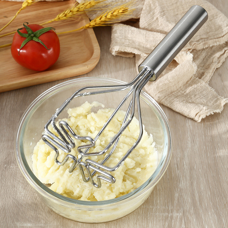 Мачкач за картофи от неръждаема стомана за готвене и бебешка храна, пасиране на лилави сладки картофи