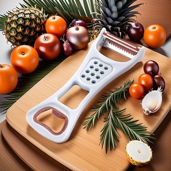 мултифункционален обелващ нож, обелка за пъпеши и картофи, кухненски инструмент за обелване и настъргване, отварачка за бутилки