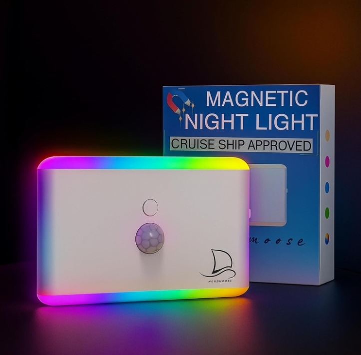 RGB сензорна нощна лампа с детектор на движение, USB захранване, магнитна LED лампа