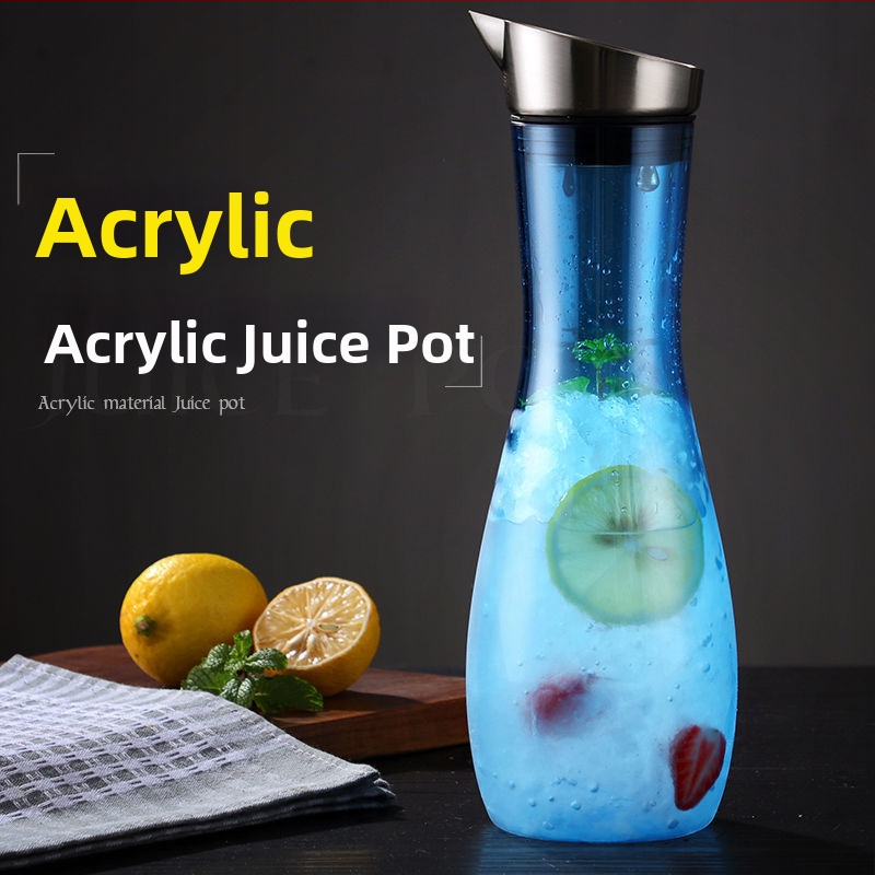 Akrylový džbán na džúsy a vodu pre bar, veľká kapacita, odolný voči vysokým teplotám, hrubé plastové telo