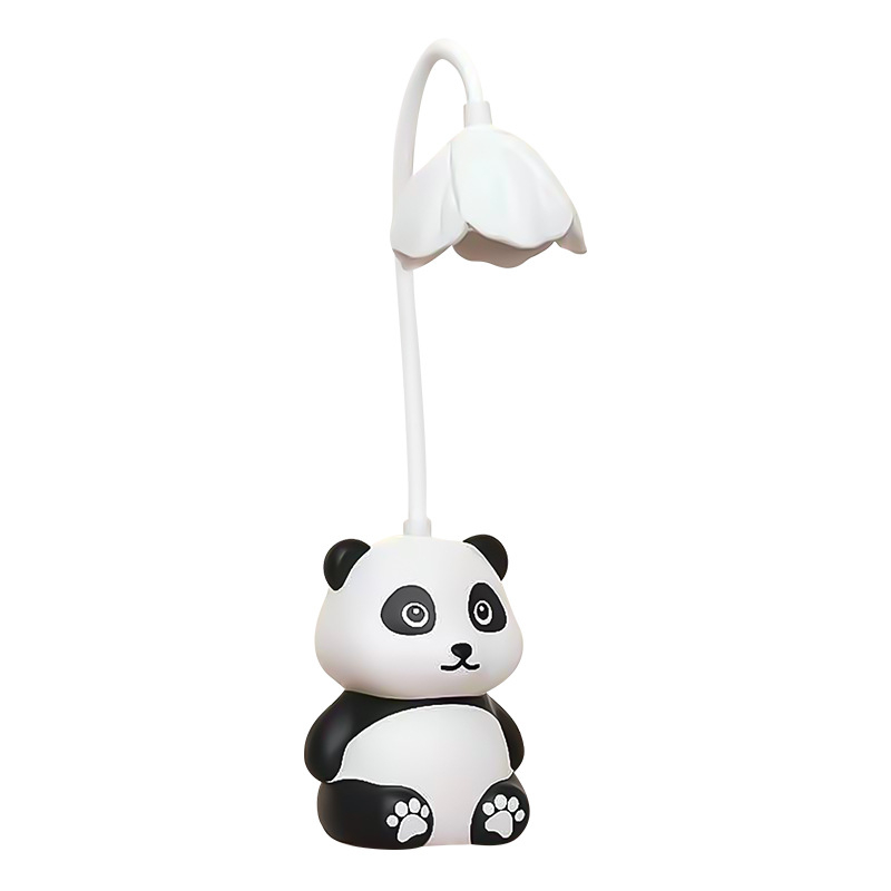 Панда настолна лампа с острилка за моливи, USB LED лампа със сгъваема нощна светлина, карикатурно мече