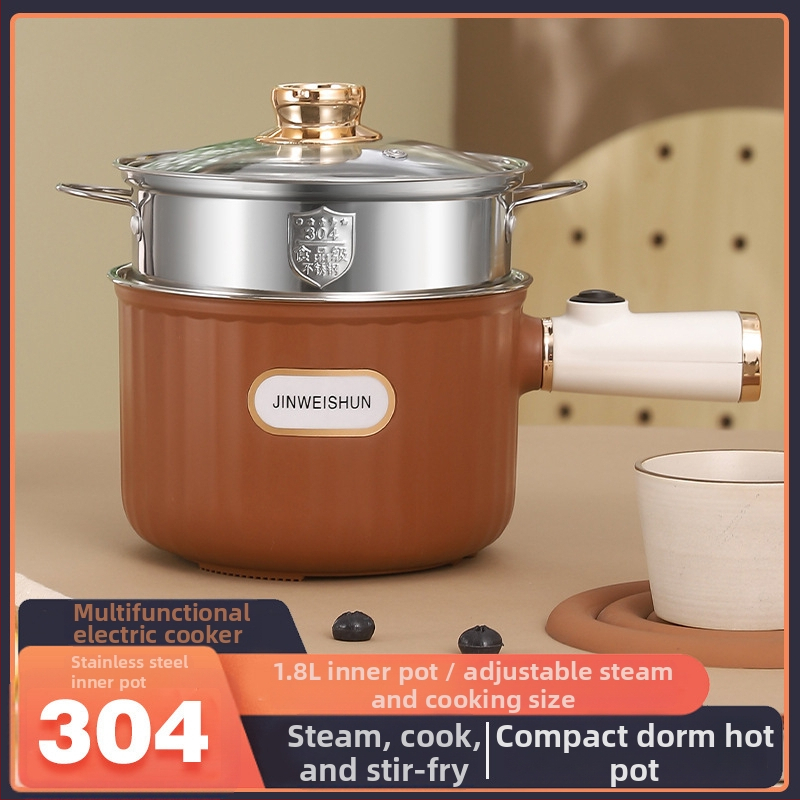 304 nehrdzavejúcej ocele, 2 L, pre domáce a internátne použitie, hrniec na rezance a hot pot, všetko v jednom, inteligentný