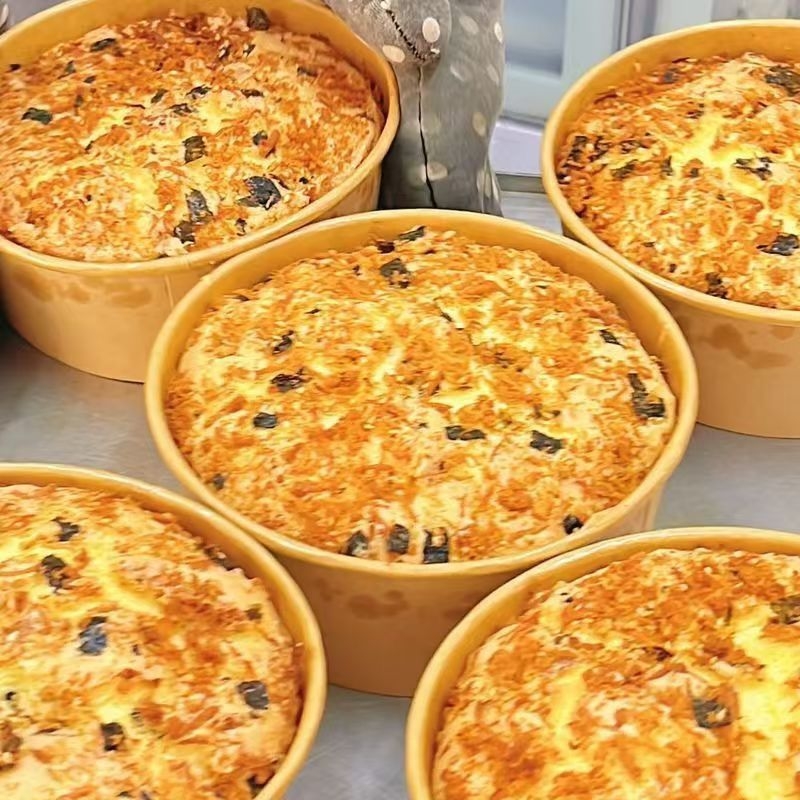 Еднократна кутия за чифонови торти с кръгла крафт хартия форма и капак