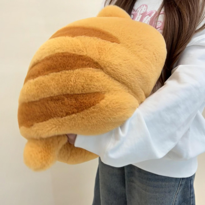 Hug Plan Bread Cat plišana mačkica lutka, slatka jastučnica za san za djevojke, crtani lik igračka