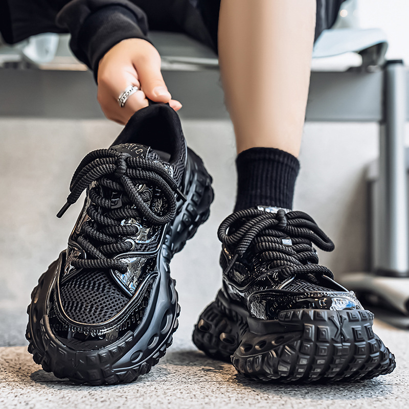 Muške tenisice dad shoes s debelim potplatom za povećanje visine, prozračan mrežasti gornji dio, casual sportske tenisice