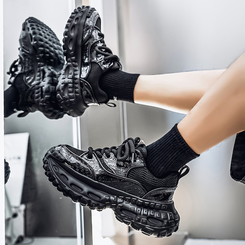 Muške tenisice dad shoes s debelim potplatom za povećanje visine, prozračan mrežasti gornji dio, casual sportske tenisice