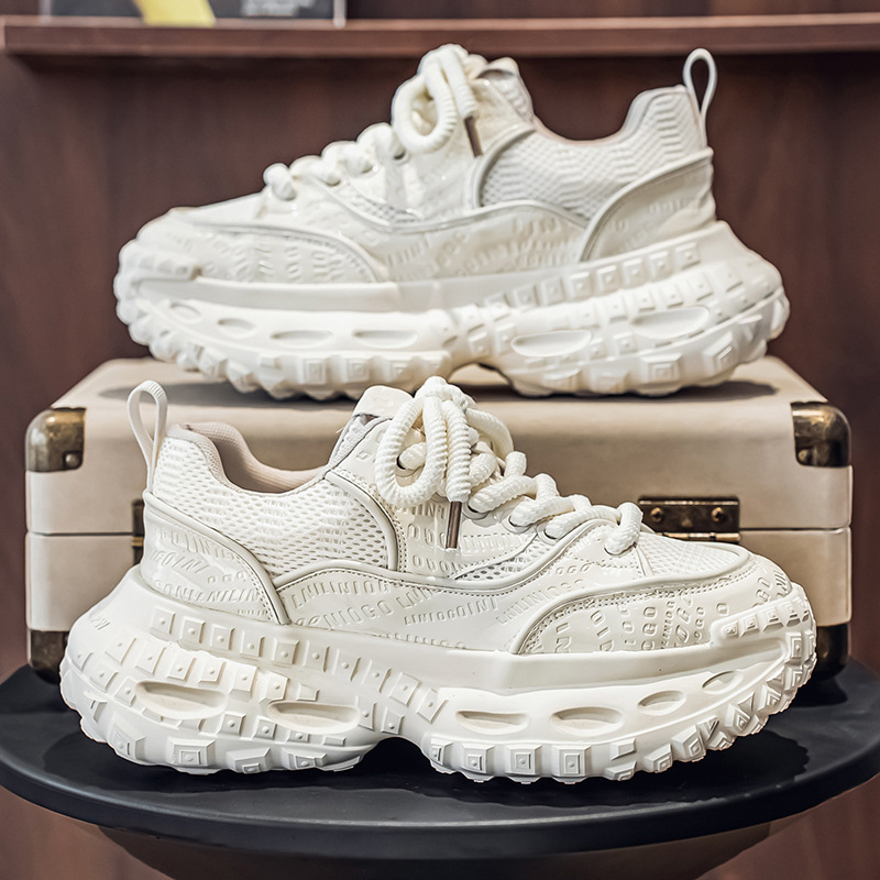 Muške tenisice dad shoes s debelim potplatom za povećanje visine, prozračan mrežasti gornji dio, casual sportske tenisice