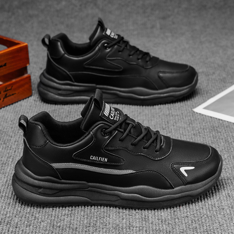 Muške bijele prozračne tenisice s debelim potplatom – casual svakodnevne tenisice stil dad shoes, jesen 2025